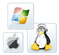 Windows, Linux and Mac operating systems support